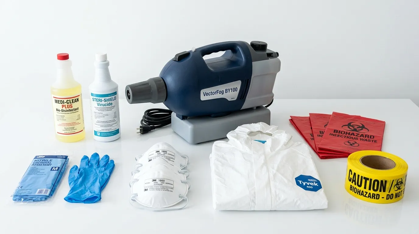 Professional biohazard remediation crew working in Glenside