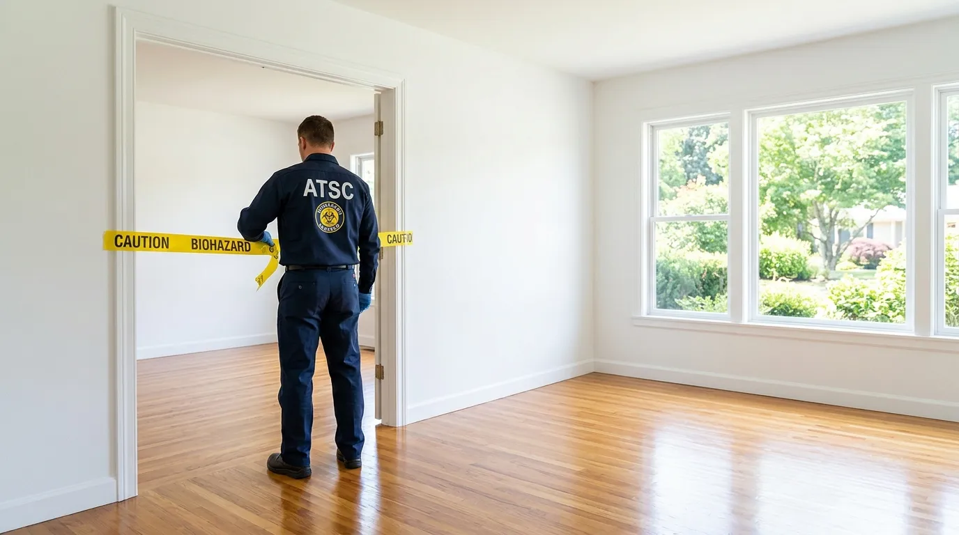 Certified biohazard cleanup crew performing Decomposition Cleanup in Glenside